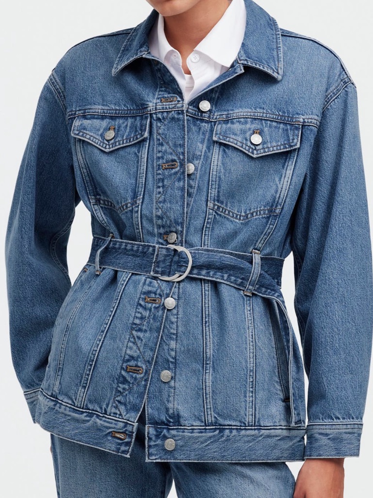 Madewell Belted Oversize Trucker Jean Jacket